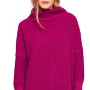 Free People Pink Tunic with Turtleneck and Oversized Fit